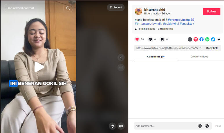 Content video tiktok _ Bittersnack.id